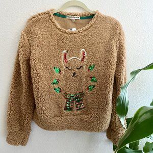 🔥 4/$20 NWT Wallflower Christmas Llama Sweater